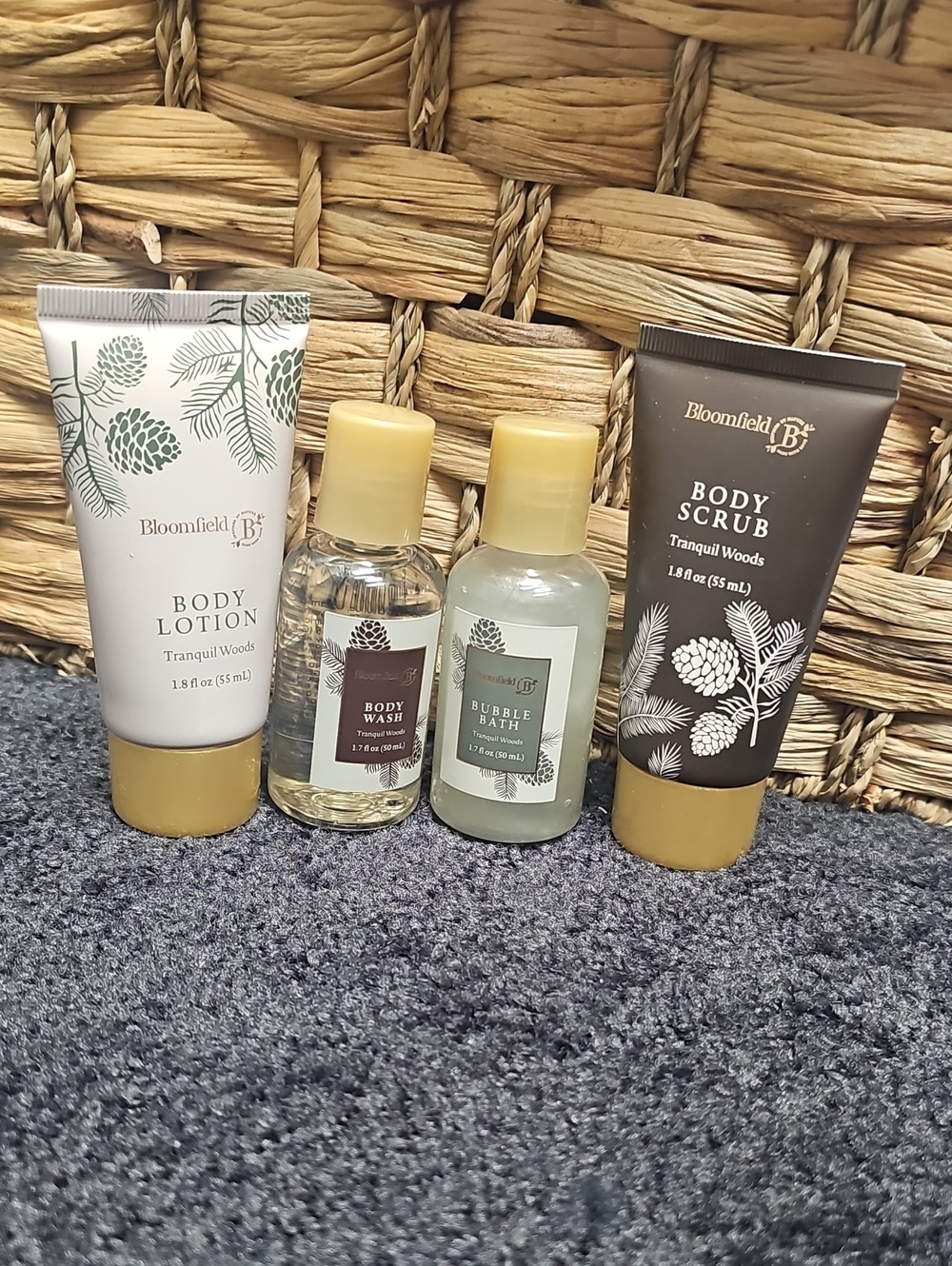 Bloomfield Tranquil Woods Body Scrub & Care Set - Brown/Gold